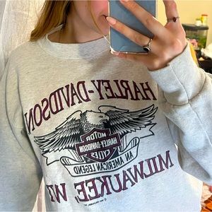 Vintage Harley Davidson crew neck